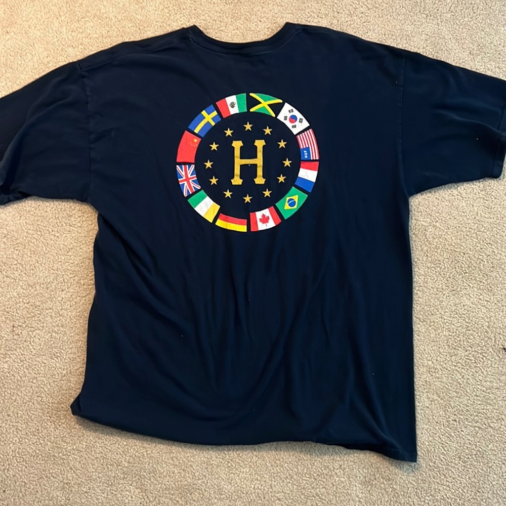 Blue HUF T-shirt X-LARGE